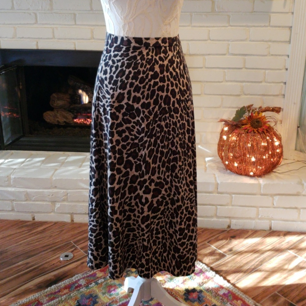 3X (22W/24W) ANIMAL PRINT 6-PANEL SKIRT